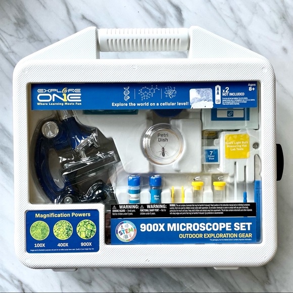 Explore One Toys Microscope Set W Case45piece90x